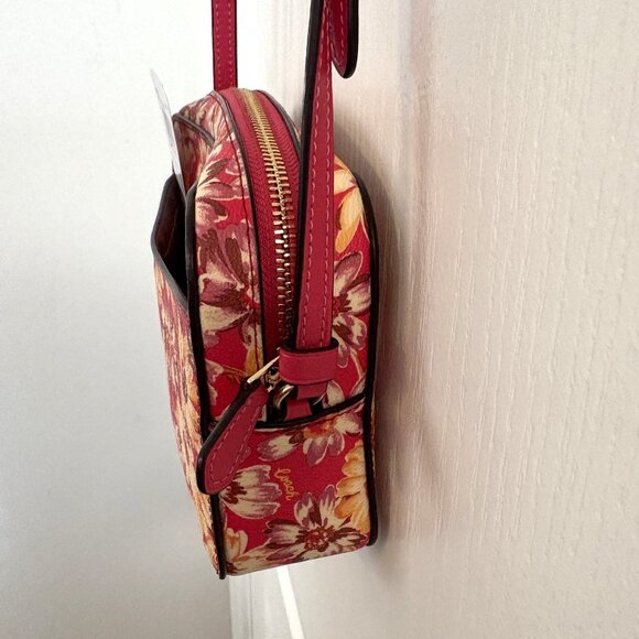 Coach Mini Camera Bag Daisy Floral Print Crossbody Handbag 3572 Pink Multi NEW - Picture 6 of 12